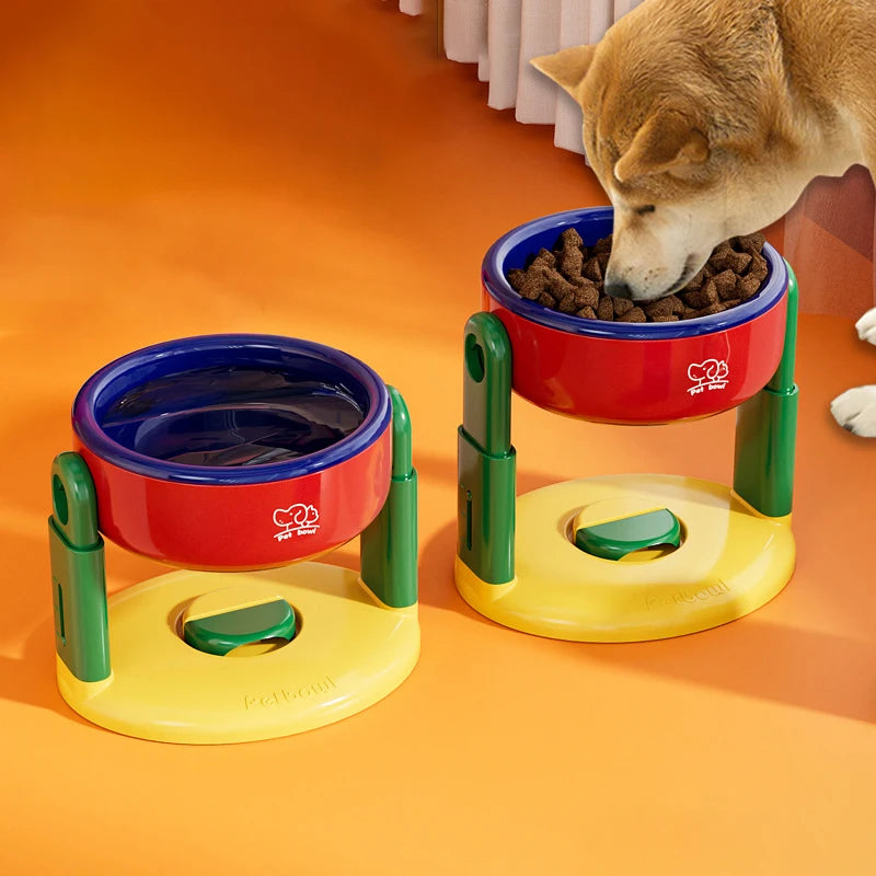 Grande capacité, Gamelle pour chien ou chat 3 niveau réglage hauteur Protége les cervicales de vos animaux, antidérapant.