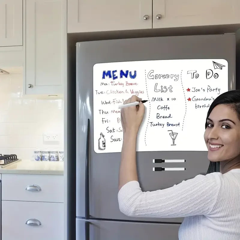 Tableau blanc souple magnétique.