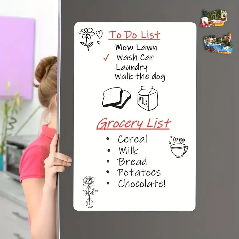 Tableau blanc souple magnétique.